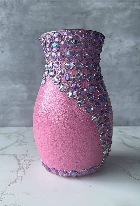 Pinky Glass Flower Vase