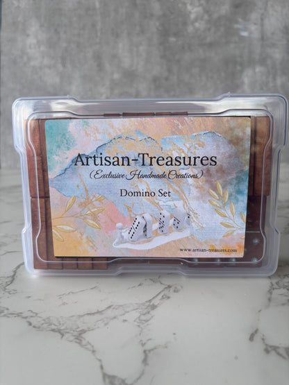 Rhinestone Brown Resin Dominoes – 28 Pieces”