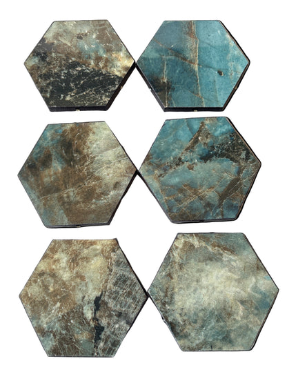 6 pc Octagon Ceramic Coasters