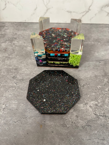 No Two Alike – Handmade 7 piece Coaster Set