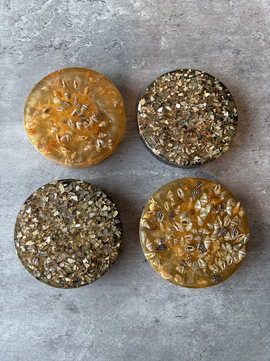 4pc Round Large Coasters/Paper Weights