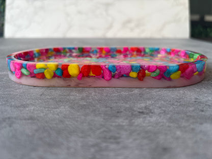Multi-color Rock Trinket Tray