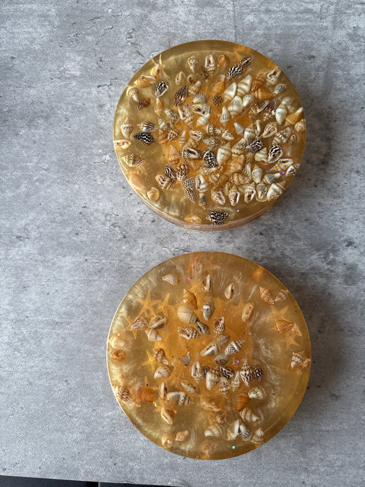 4pc Round Large Coasters/Paper Weights