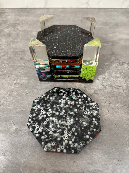 No Two Alike – Handmade 7 piece Coaster Set