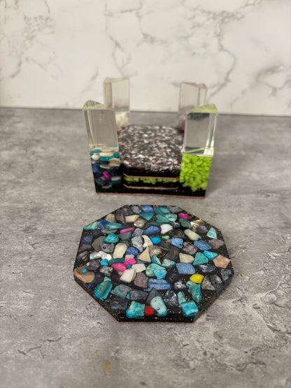 No Two Alike – Handmade 7 piece Coaster Set