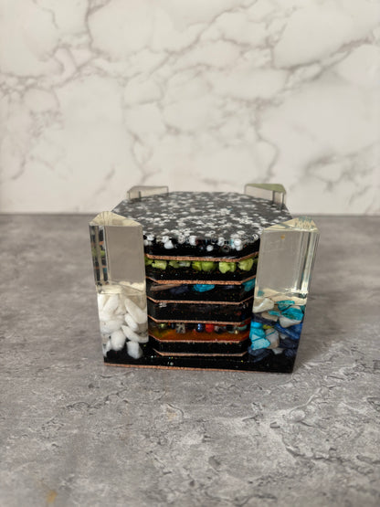 No Two Alike – Handmade 7 piece Coaster Set